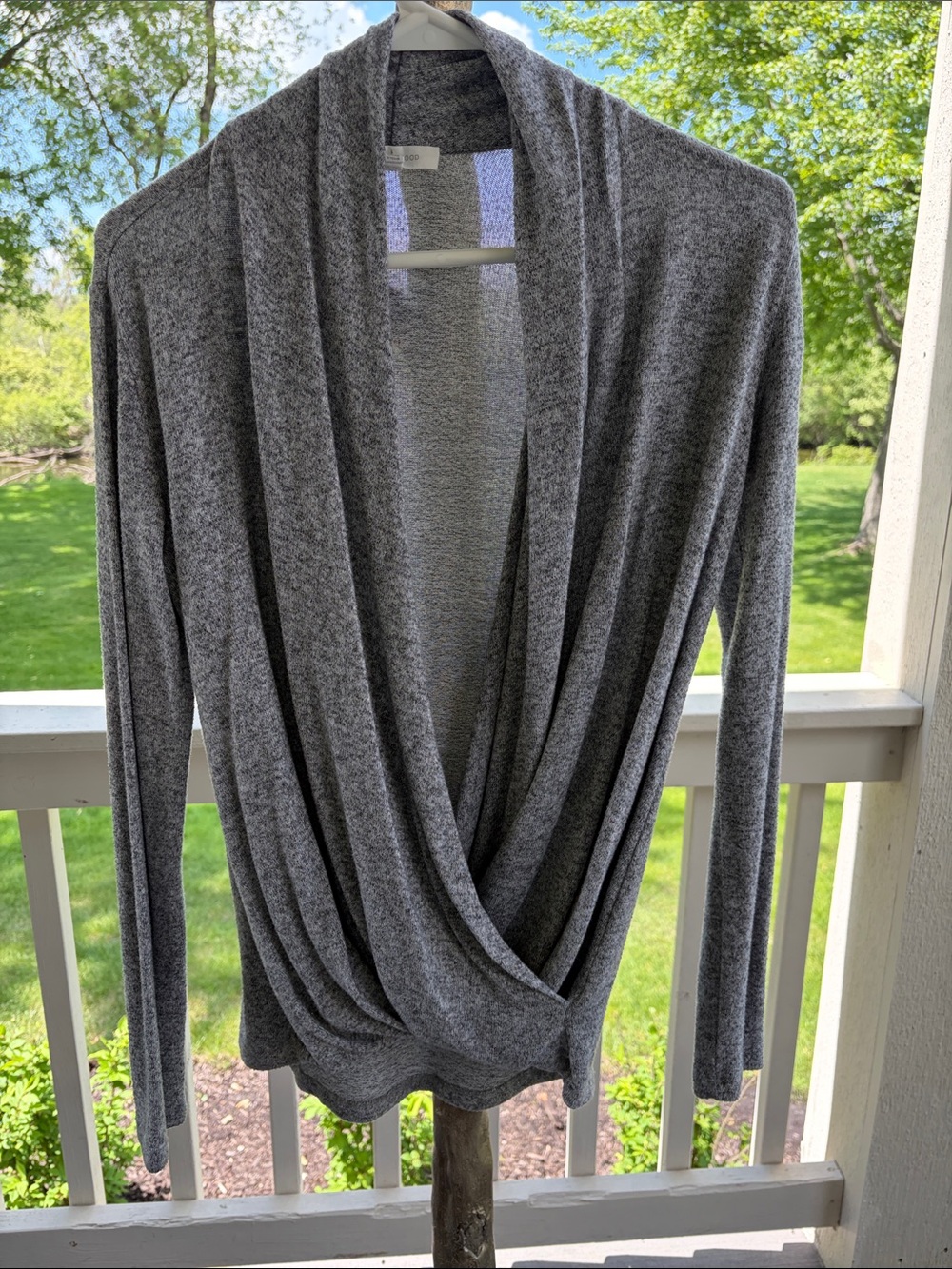 Pure Good size XS Cozy Draped Grey Open Cardigan